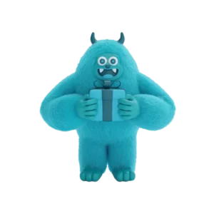 عروسک طرح هیولا آبی